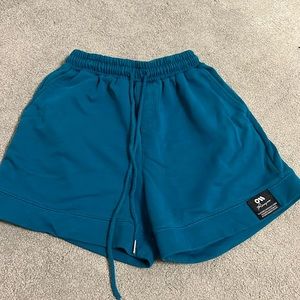 dark teal sweatshorts